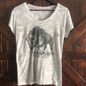 Camp Brand Goods t shirt with Buffalo - size M